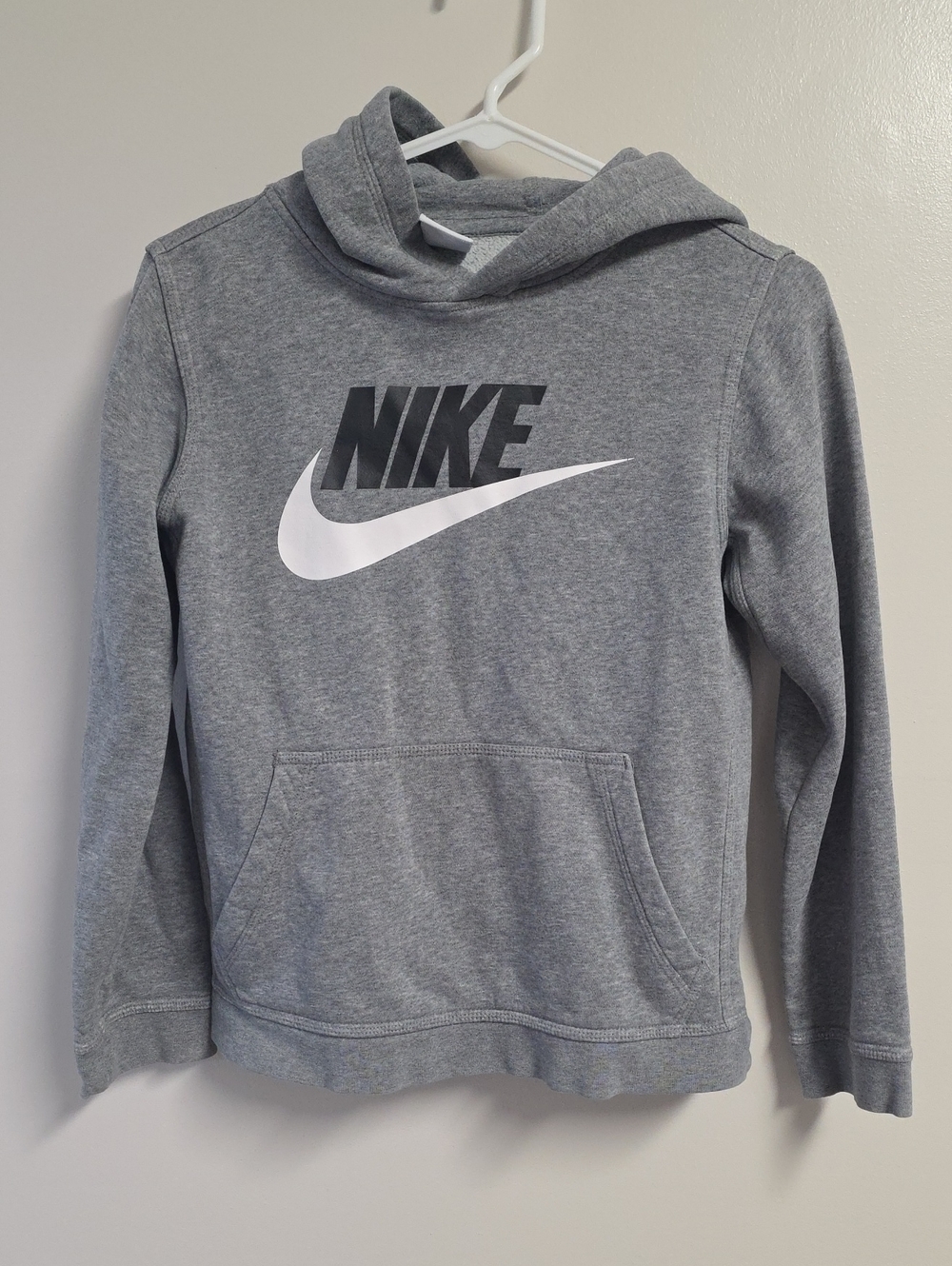 Kids Youth Large Grey Nike Hooded Sweatshirt